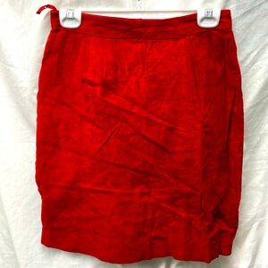 Vintage Rock creek lined suede leather knee high skirt sz 10